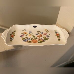 Ansley Limited Bone China England Floral Rectangular Sandwich Tray. NNB w: Tags